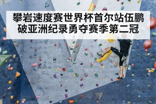 攀岩速度赛世界杯首尔站伍鹏破亚洲纪录勇夺赛季第二冠